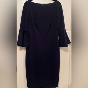 Harper Rose Navy Blue 3/4 Sleeve Midi Dress…Like New!…Worn 1x